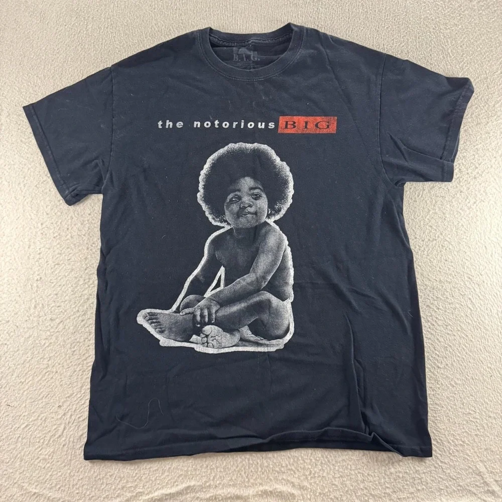 Notorious B.I.G. Graphic T-Shirt Mens Medium Black Good Ready to Die Rap Tee
